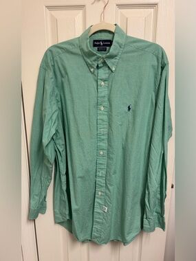 Ralph Lauren Mint Green Button-Down Oxford Shirt